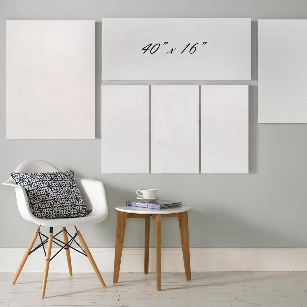 Classic Orchid Brown and Grey Canvas Wall Art, 16" x 39"