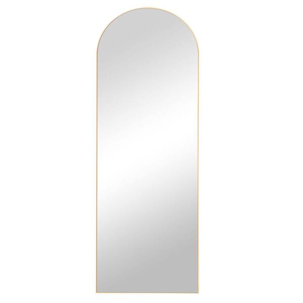 NEUTYPE 64 in. x 21 in. Classic Arch Top Wooden Framed Gold Free