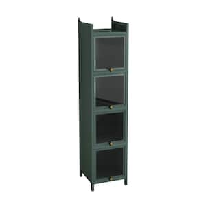 Tileon 3-Tier Freestanding Iron Pantry Storage Cabinet with 3 Flip-up ...