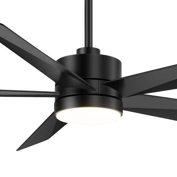Breezary Payne 65 in. Indoor Black Ceiling Fan with Color-Changing LED Light with Remote Included