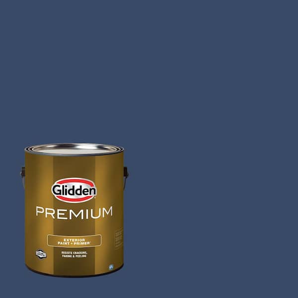 Glidden Premium 1 gal. PPG1164-7 Annapolis Blue Satin Exterior Latex Paint