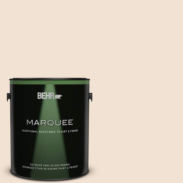 BEHR MARQUEE 1 gal. #W-F-110 Chamois Cloth Semi-Gloss Enamel Exterior Paint & Primer