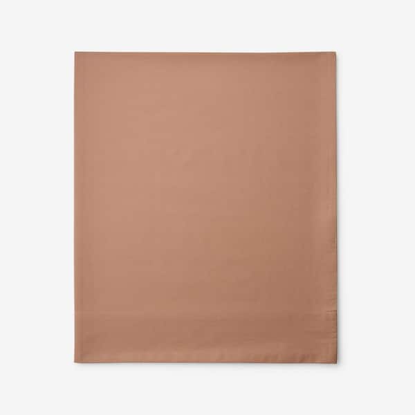 The Company Store Company Cotton Percale Extra Deep Clay Cotton Oversized Queen Flat Sheet