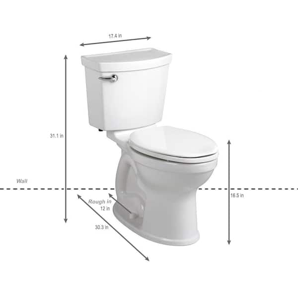 Reviews for American Standard Champion 4 Max Tall Height Two-Piece 1.28 GPF  Single Flush Elongated Toilet in White, Seat Not Included