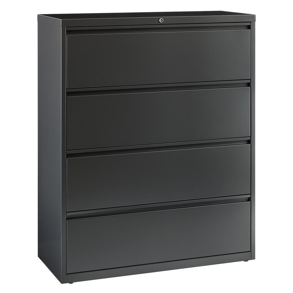Charcoal 4 Drawer Lockable Fire Resistant Lateral File Cabinet