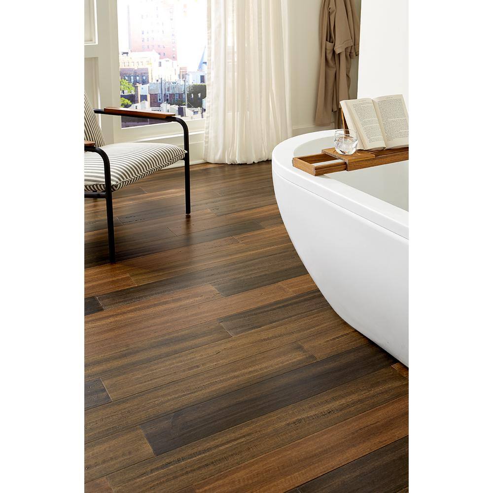 Roasted Cashew Medium Bamboo Waterproof Flooring Planks