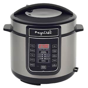 6 Qt. Black Electric Pressure Cooker with Built-In Timer
