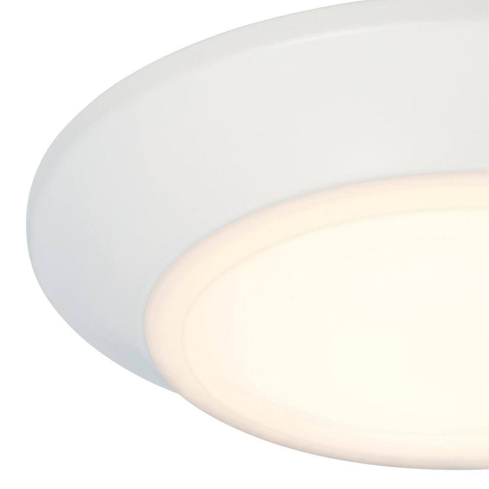 Makira 6-Inch White LED Indoor/Outdoor Flush Mount Light