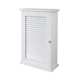 13.8 in. W x 21 in. H 3-Tiers Rectangular White Surface Mount Medicine Cabinet Without Mirror