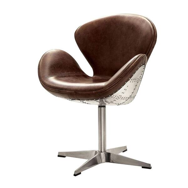 Acme Furniture Brancaster Retro Brown Top Grain Leather and