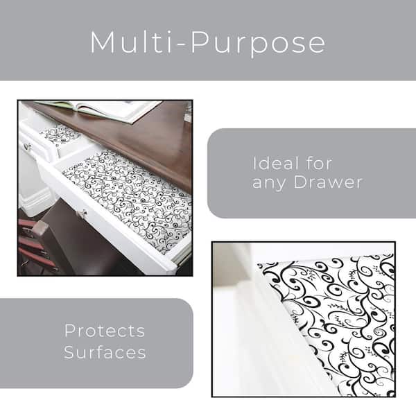 Smart Design Shelf Liner Premium Grip - 12 Inch x 20 Feet - Drawer Cabinet  Non Adhesive - Kitchen - Cool Gray 