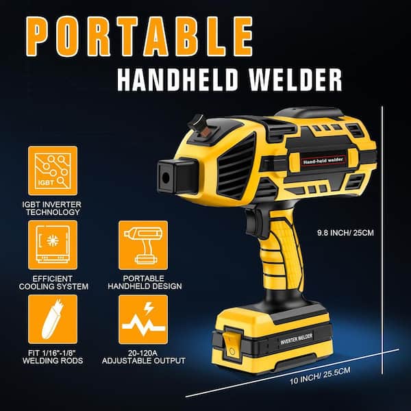 Handheld 120 Amp 110-Volt Electric (AC) Stick Inverter Welder with Carrying Case