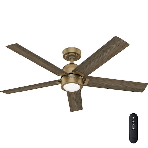 Erling 52 in. ENERGY STAR Luxe Gold Indoor Ceiling Fan with LED Light Kit and Handheld Remote