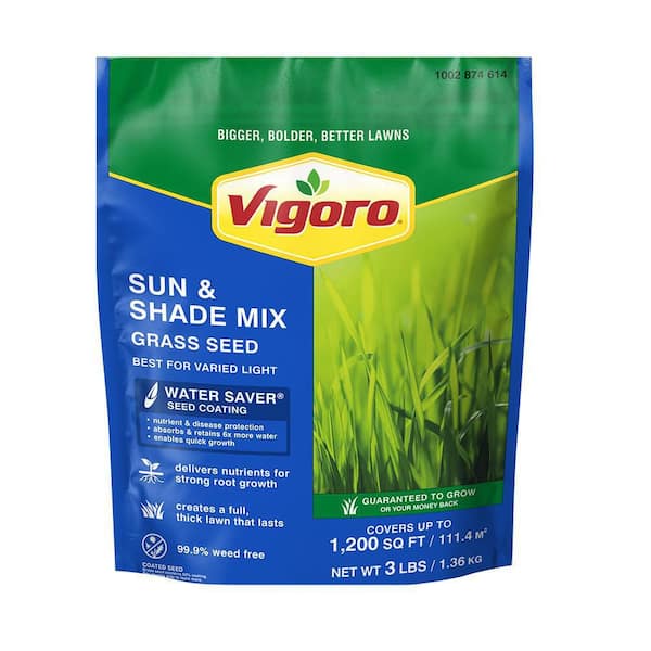 Vigoro 3 lbs. Sun Shade Grass Seed Mix with Water Saver Seed Coating