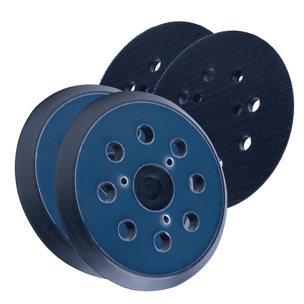 5 in. 8 Holes Hook and Loop Sander Pad 5 in. Backing Plate Replacement for Makita DeWalt, Porter Cable, Hitachi (4-Pack)