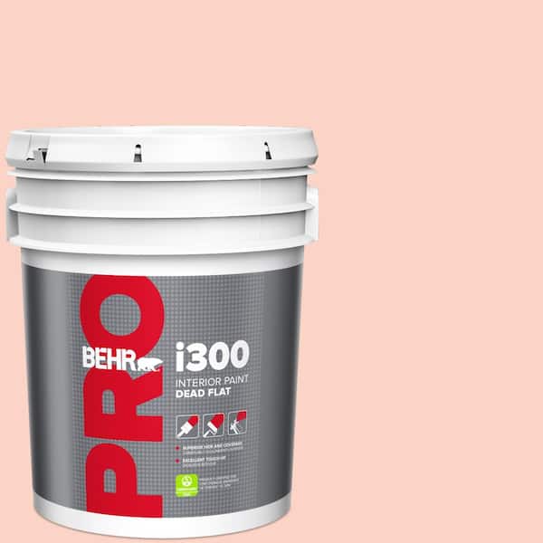 BEHR PRO 5 gal. #200A-2 Coral Cream Dead Flat Interior Paint