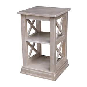 Hampton Weathered Taupe Gray Accent Table