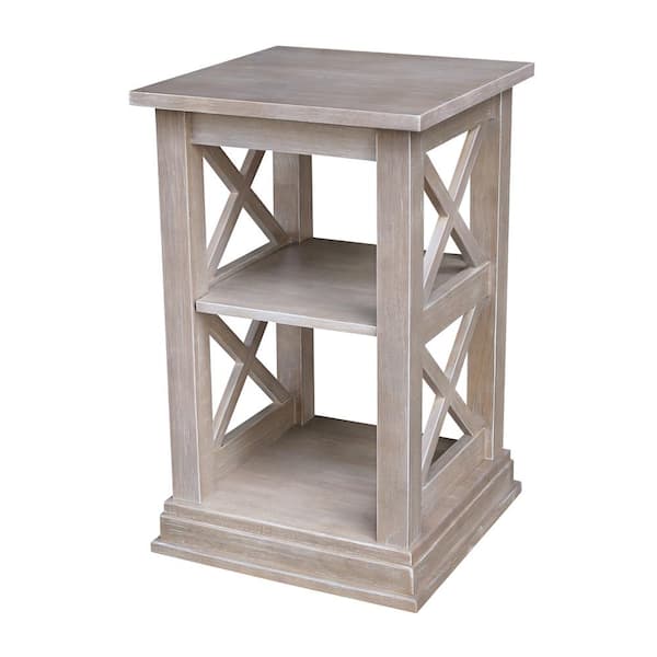 Unbranded Hampton Weathered Taupe Gray Accent Table