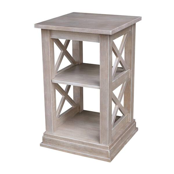 International Concepts Hampton Weathered Taupe Gray Accent Table