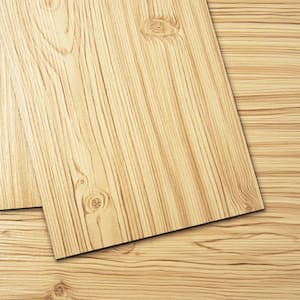 Oak 1.27mm x 36 in. L x 6 in. Water Resistant Wood Look Peel and Stick Vinyl Flooring Tiles( 54 sq.ft./case)