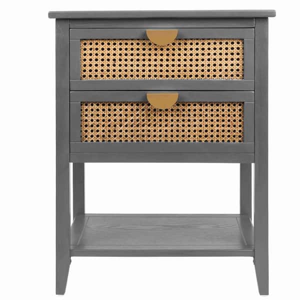 Miscool Anky 22.05 in. W x 15.75 in. D x 28.55 in. H Gray MDF Freestanding Bathroom Linen Cabinet in Gray
