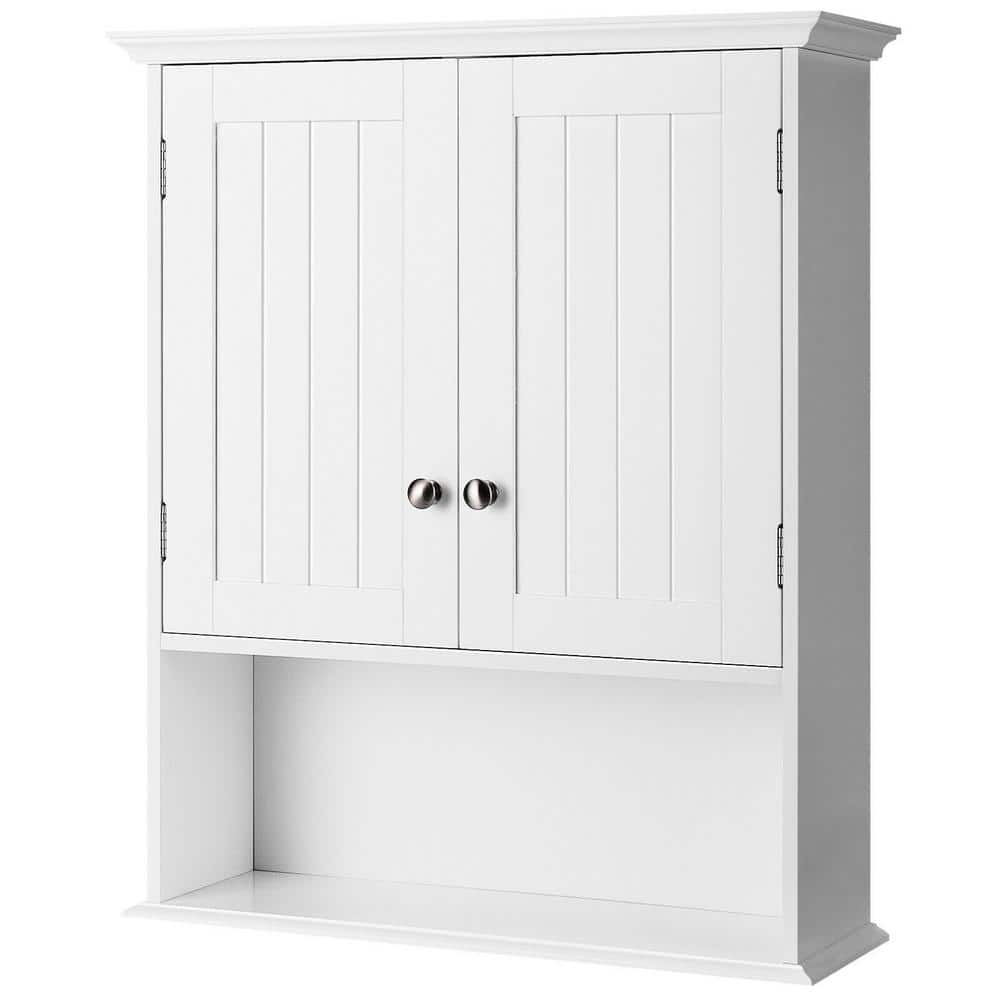23.5 in. W x 7.5 in. D x 28 in. H Bathroom Storage Wall Cabinet in White