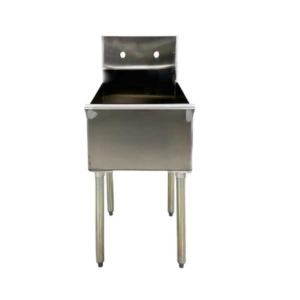 Cooler Depot 18 in. Stainless Steel Commercial Kitchen Prep/mop Utility Sink