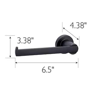 Eastport Wall Mounted Toilet Paper Holder in Matte Black