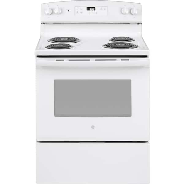 GE 30 in. 5.0 cu. ft. Freestanding Electric Range in White