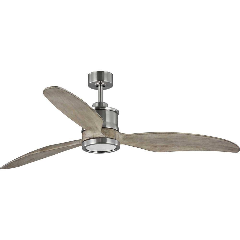 Farris 60" Brushed Nickel Ceiling Fan with LED Light and Remote