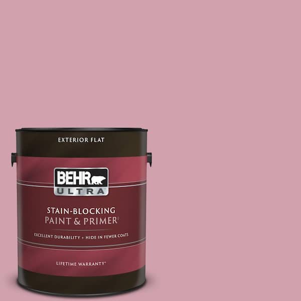BEHR ULTRA 1 gal. #100C-3 Birthday Candle Flat Exterior Paint & Primer