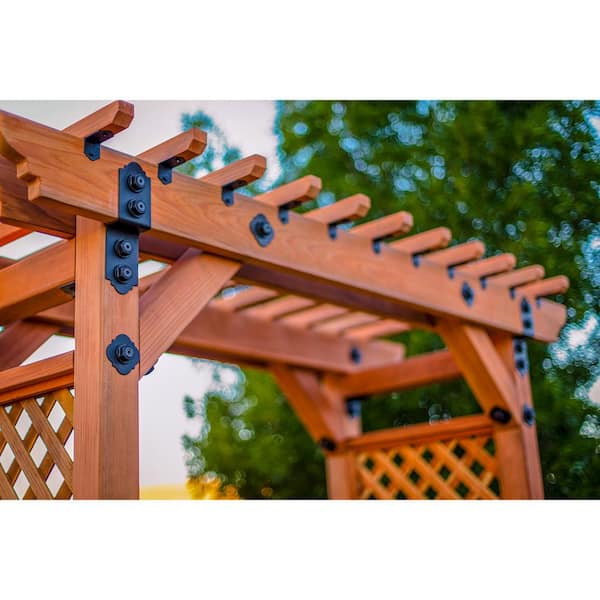 Outdoor Accents Mission Collection 3 in. ZMAX, Black Powder-Coated Deck Joist Tie for 2x Actual Rough Lumber