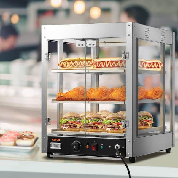 Commercial Electric Buffet Food Warmers Stainless Steel Pizza Warmer Silver