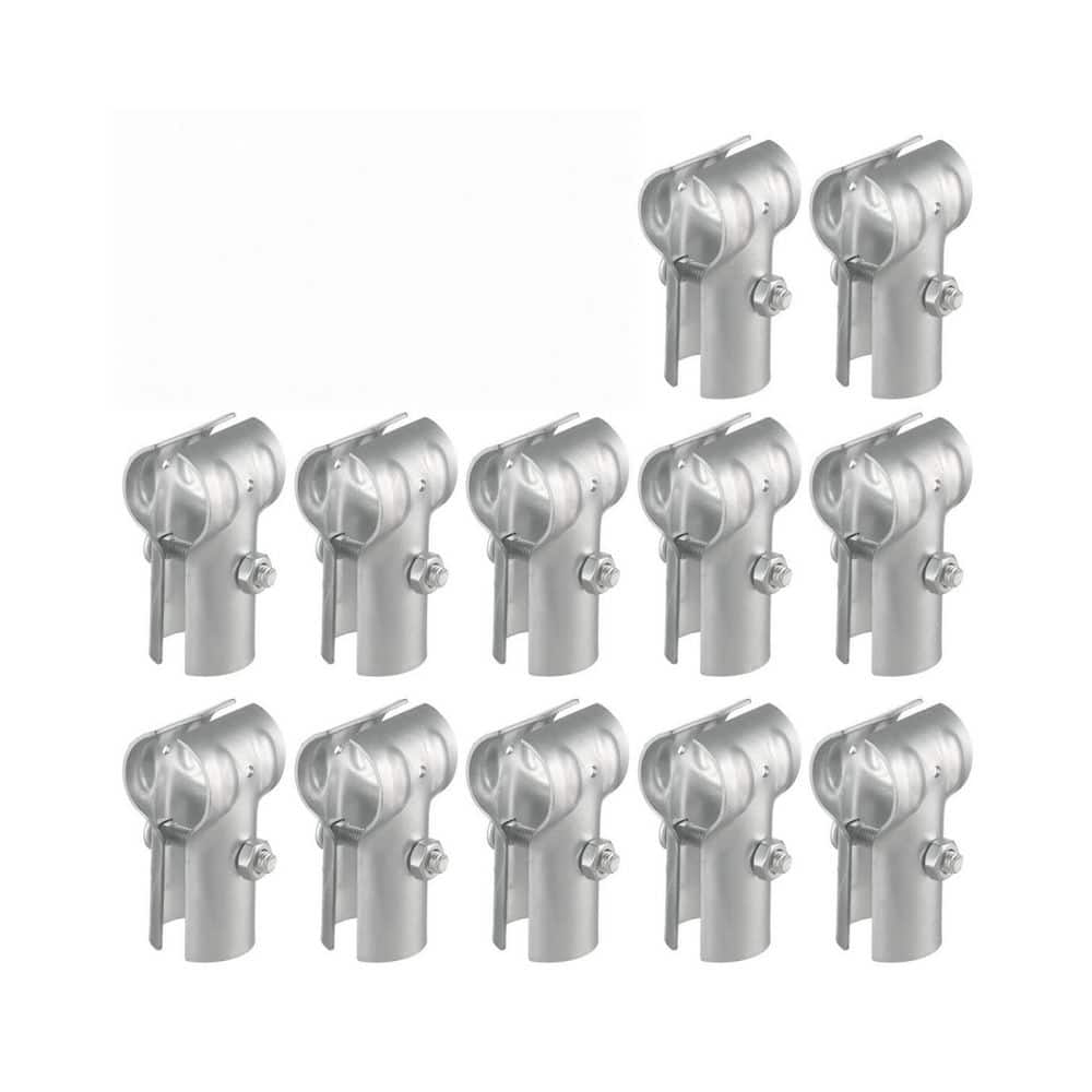 12 Pack 1-3/8 in. Weatherproof Silver Galvanized Steel T Pipe Clamp Fitting for 1-3/8 in. OD Chain Link Fence, Handrail price history on PriceWatchPro