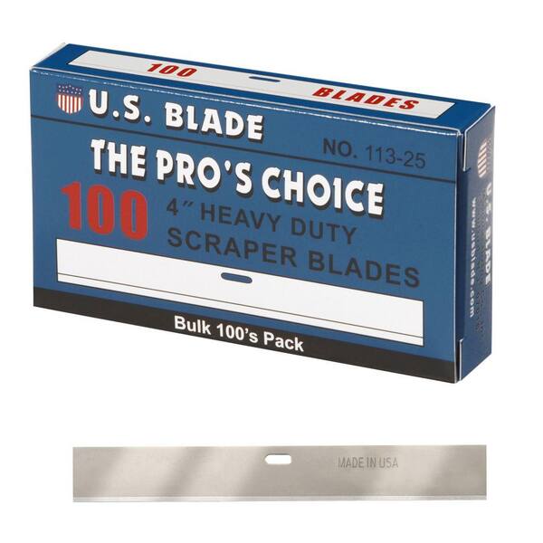 U.S. BLADE 4 in. Scraper Blades (100-Pack)