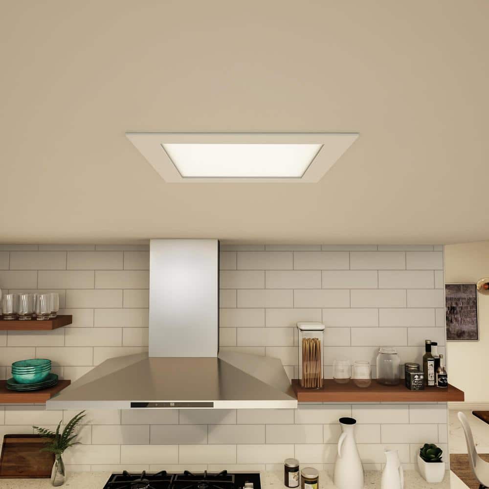 Halo Square 6" White Aluminum LED Downlight 3000K for Indoor/Outdoor