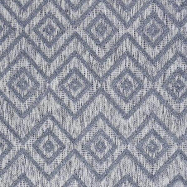 Denim Blue 6 ft. x 9 ft. Woven Polypropylene;Polyester Indoor/Outdoor Area Rug