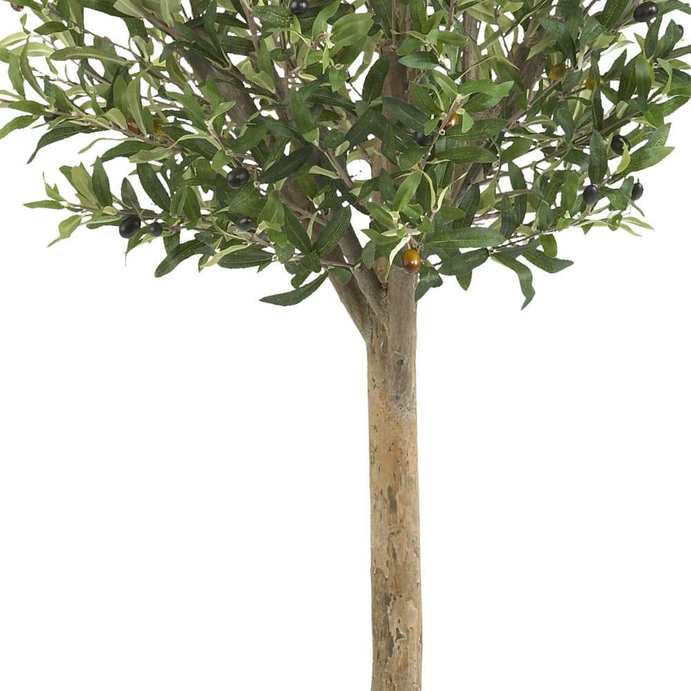 Elegant Outdoor 60" Silk Olive Double Topiary in Pot