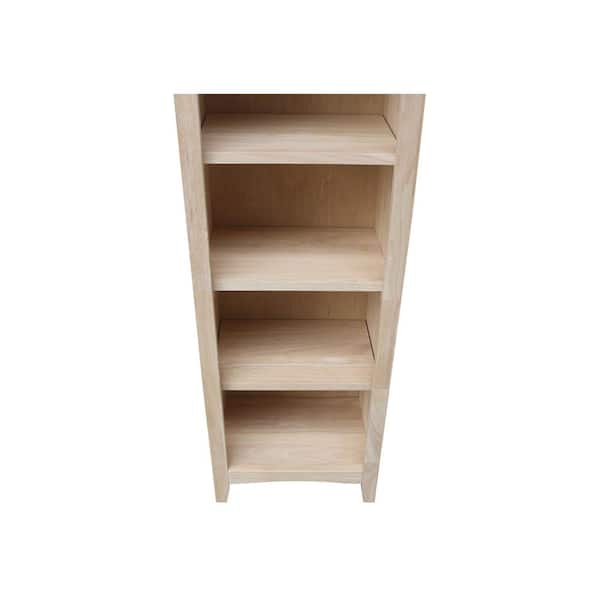 International Concepts Brooklyn 48 in. Unfinished Wood 4 Shelf