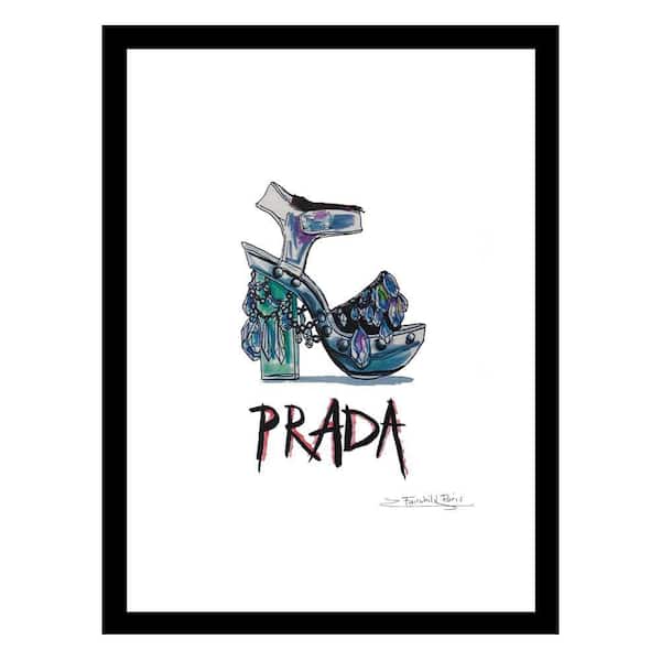 VENICE BEACH Collections Fashion Designer Glam Funky Shoe Fairchild Paris 1-Piece Framed Graphic Print Abstract Poster Art Print 18 in. x 14 in.