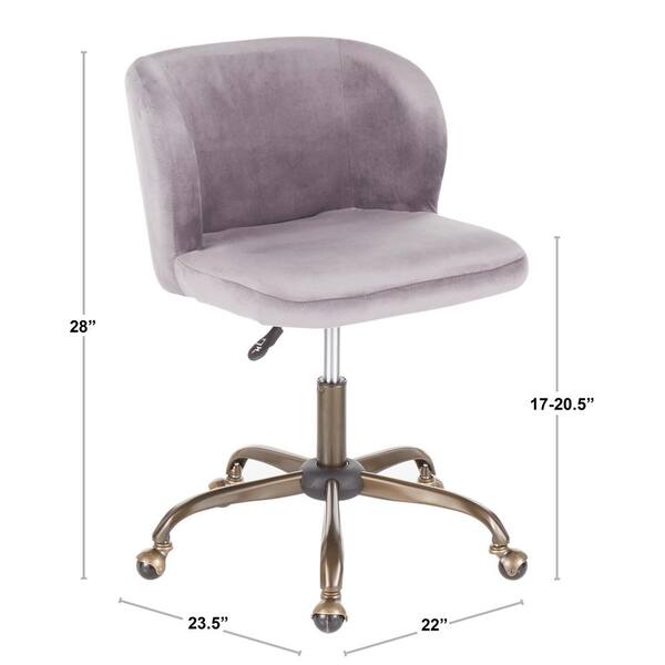 silver velvet desk chair