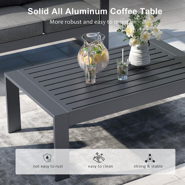LayinSun 5-Piece Hight Back Aluminum Outdoor Furniture Set