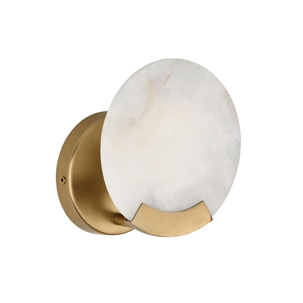 Oriya 7 in. 1-Light Aged Brass Sconce with Natural Alabaster Stone price history on PriceWatchPro