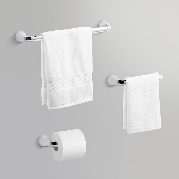 Cursiva 3-Piece Bath Hardware Set in Polished Chrome