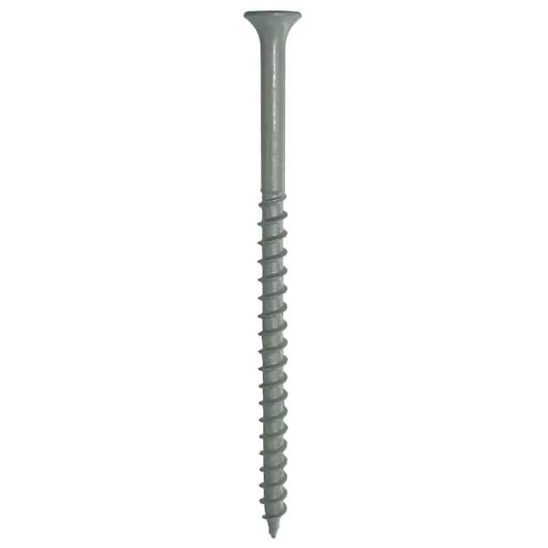 #10 x 3-1/2 in. #2 Phillips Bugle Head Coarse Thread Coated Exterior Wood Screws 1lb. Box