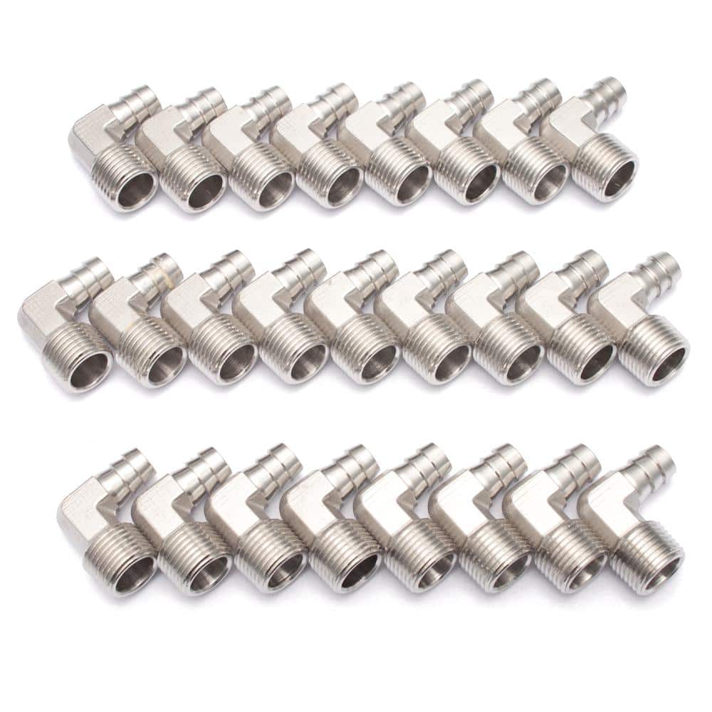 1/2 in. ID Hose x 1/2 in. Male NPT Air Gas 90-Degree Elbow Stainless Steel 316 Barb Fitting (25-Pieces) price history on PriceWatchPro