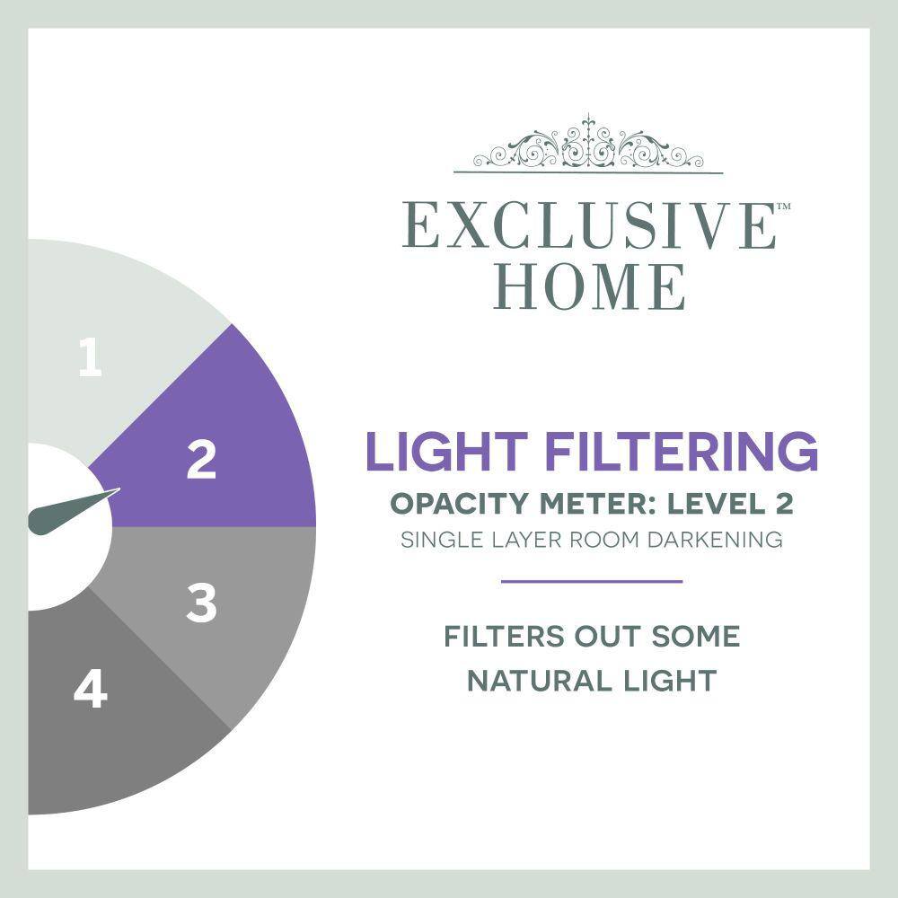 Natural Light-Filtering Polyester Tab Top Curtain Panels, 54" x 108"