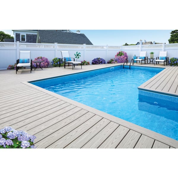 TimberTech Harvest 1 in. x 6 in. x 1 ft. Slate Gray Square Edge