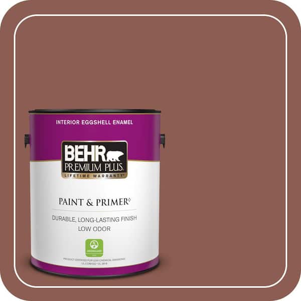 BEHR PREMIUM PLUS 1 gal. #S170-6 Red Curry Eggshell Enamel Low Odor Interior Paint & Primer