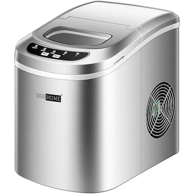 26.5lbs./Day Countertop Portable Ice Maker Self-Cleaning Machine w/Flip lid  White